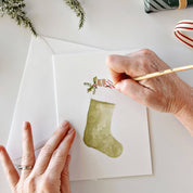 Classic Christmas Paintable Notecard Set by emily lex studio