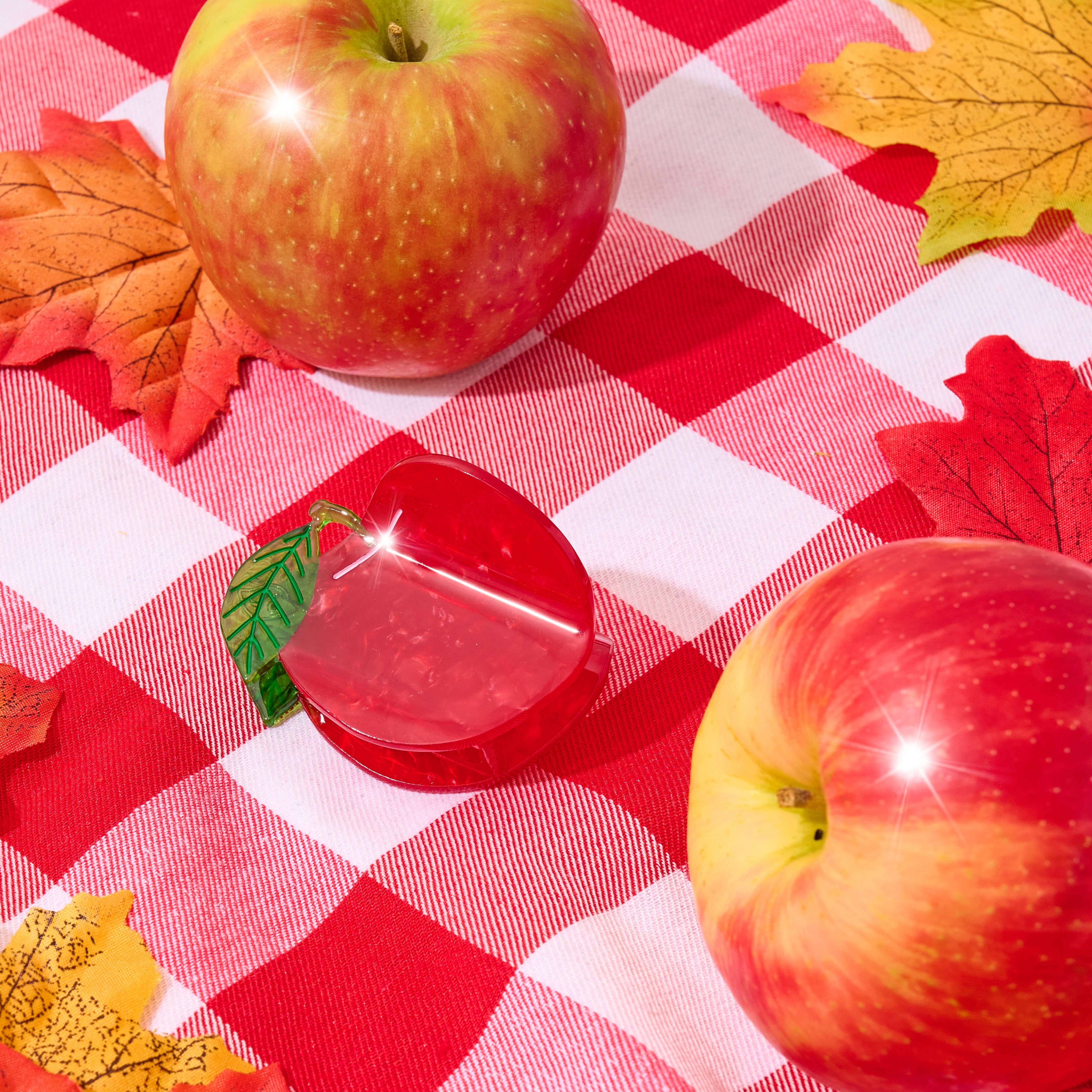 Midi Red Apple Hair Claw Clip by Jenny Lemons