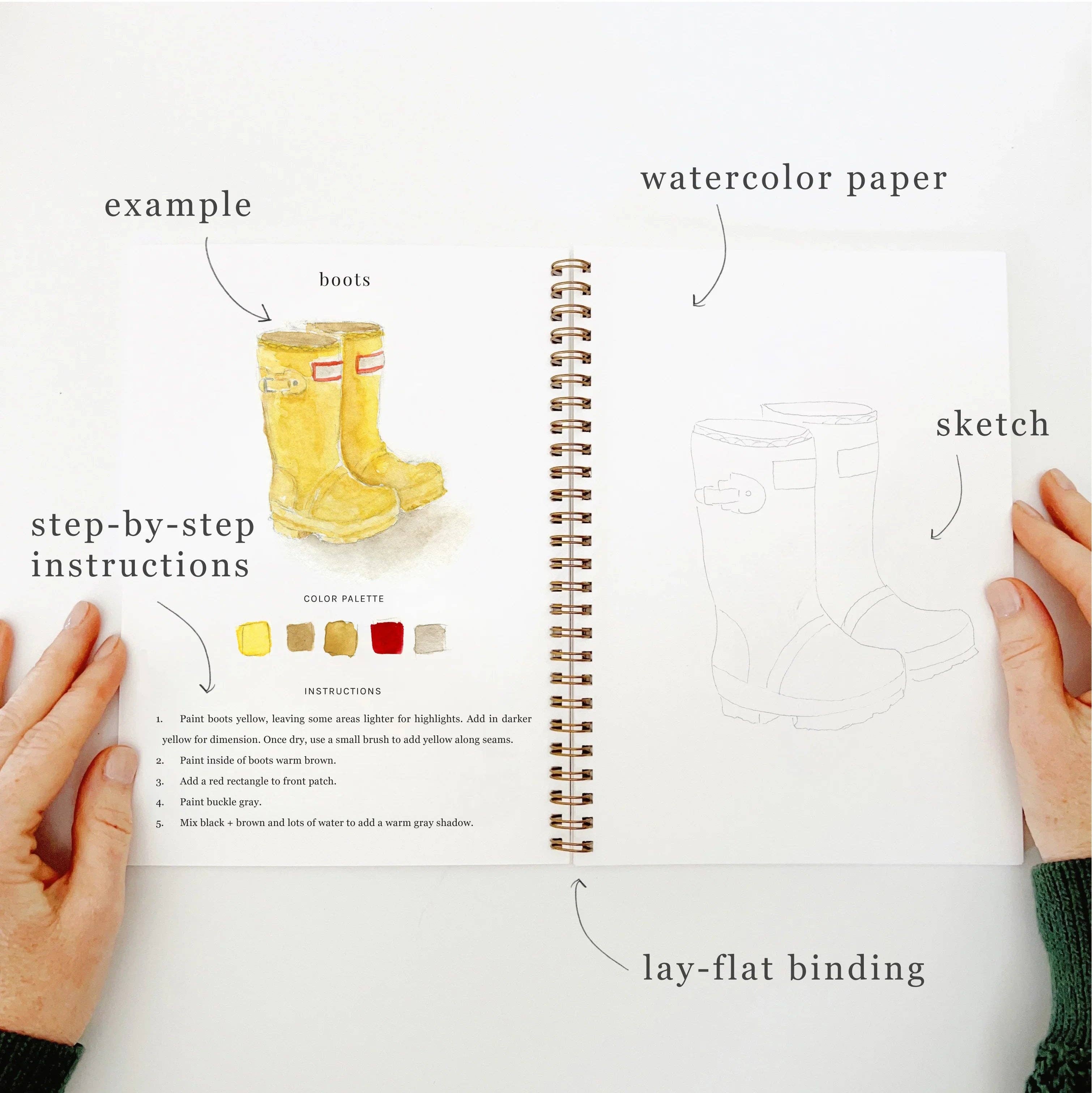 Garden Watercolor Workbook by emily lex studio