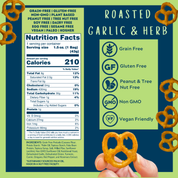 Roasted Garlic & Herb Grain Free Pretzels 1.5 oz by Savor by Suzie