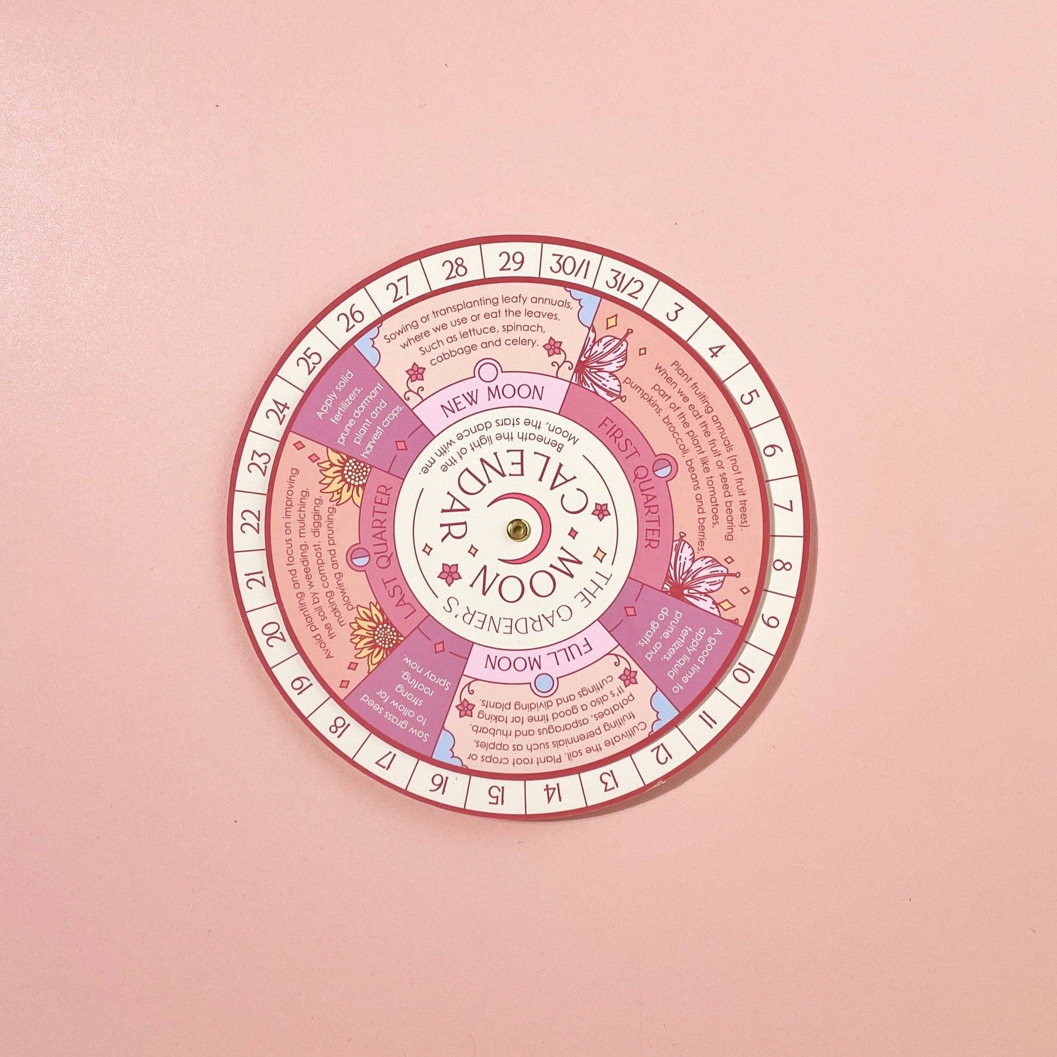 Moon Calendar Spinner Planting Guide by Sow the Magic