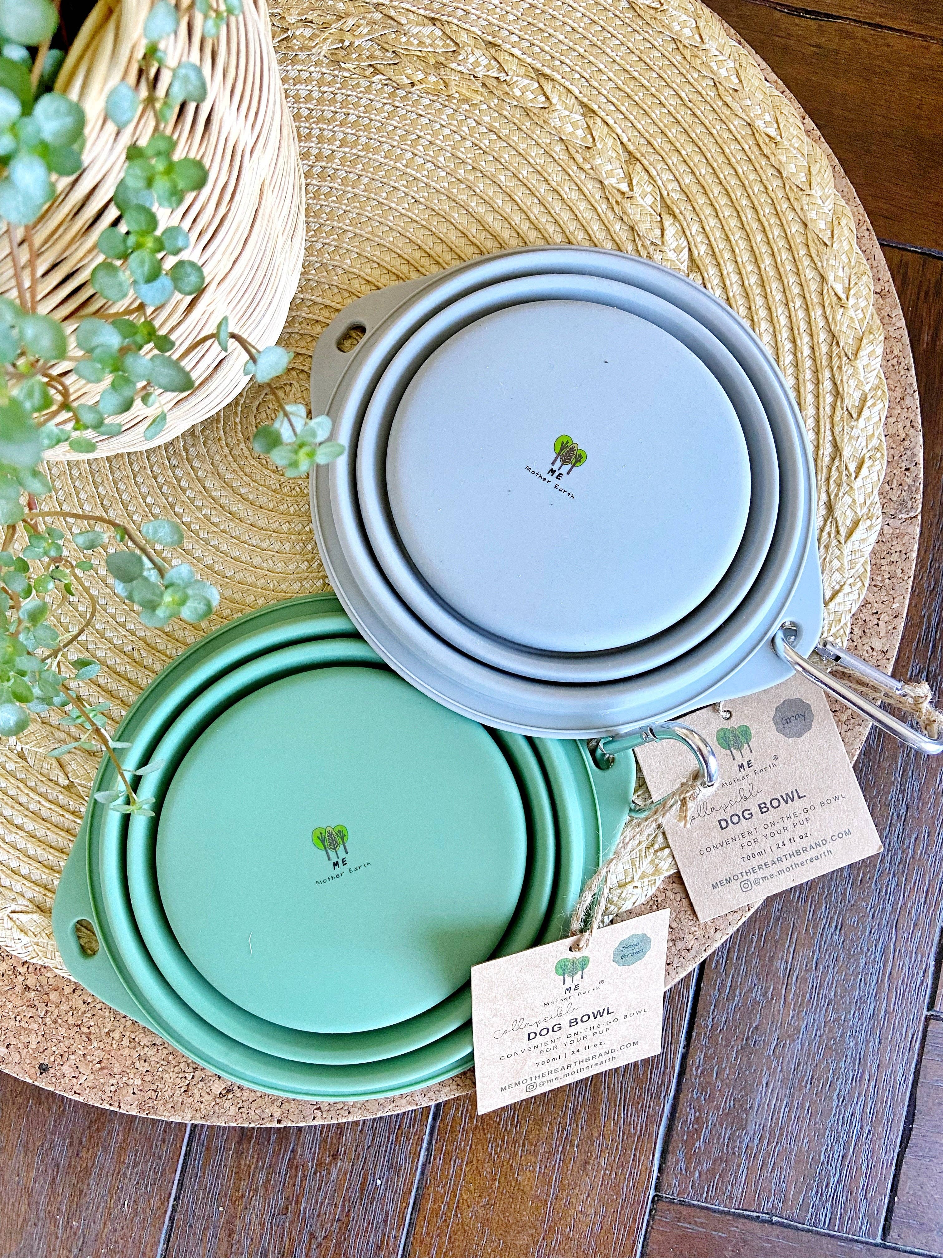 Collapsible Silicone Dog Bowl by Me Mother Earth