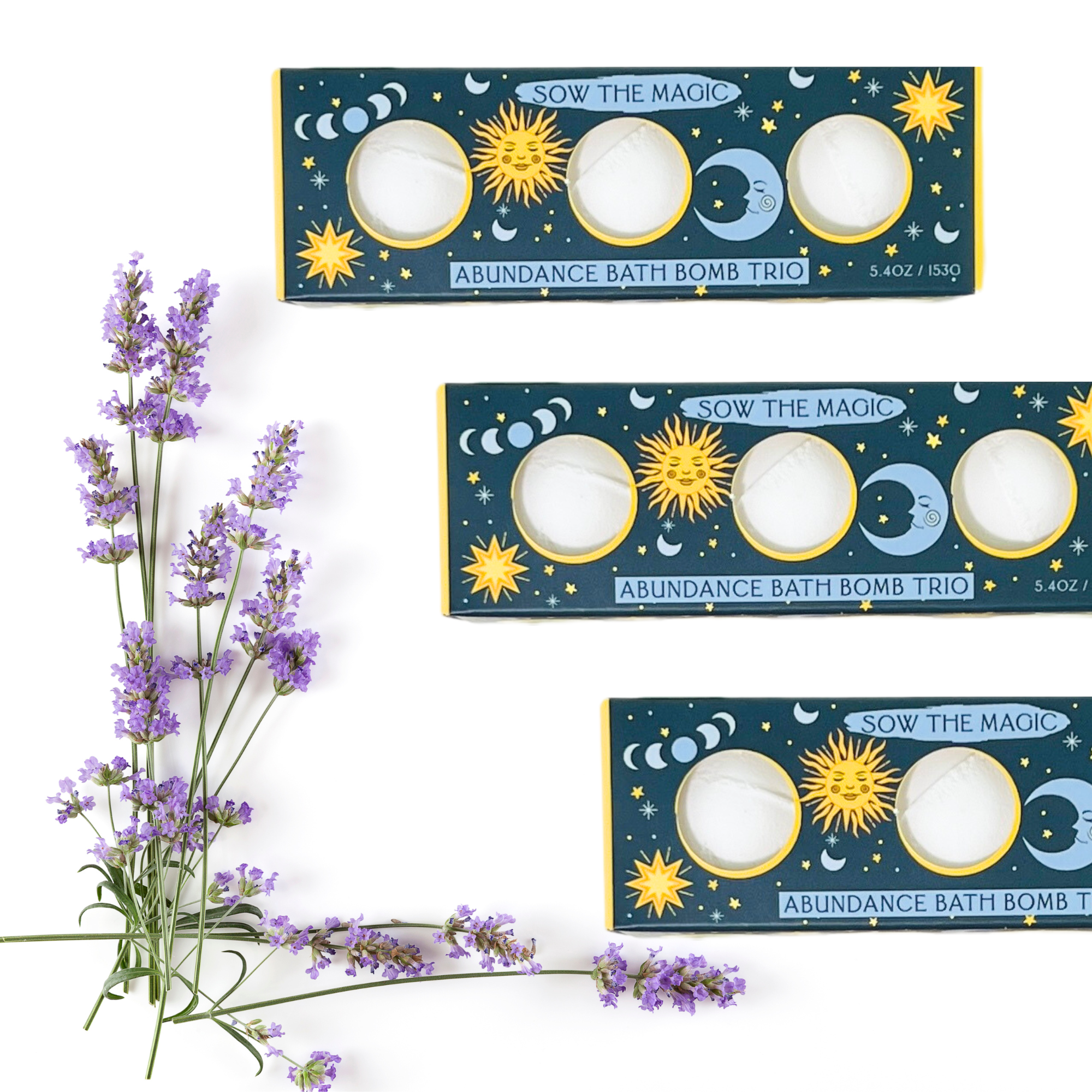 Abundance Moon Phase Bath Bomb Trio by Sow the Magic