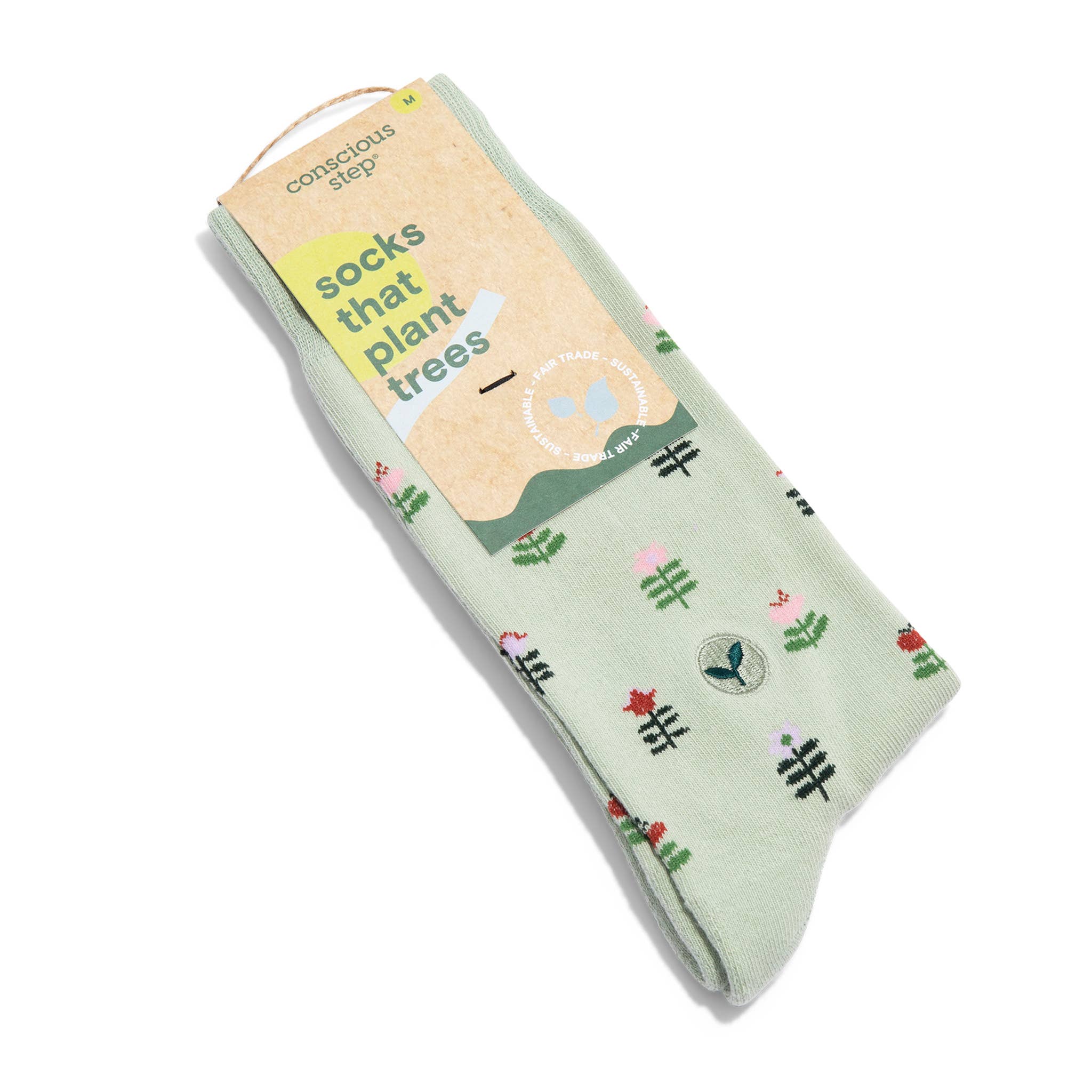 Conscious Step - Socks that Plant Trees | Green Tulips - Gifts for Gardeners