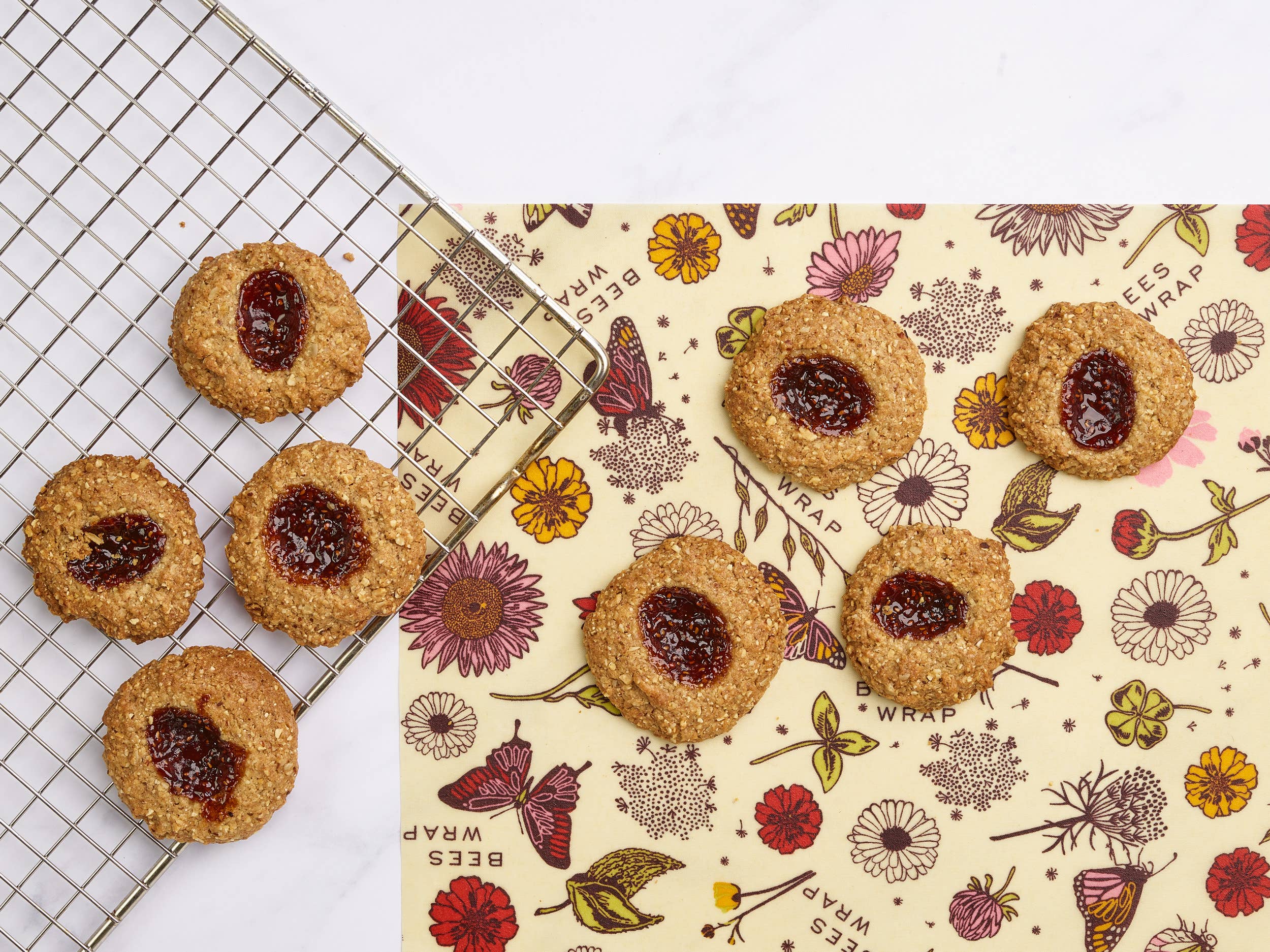 Reusable Beeswax Bread Wrap - Meadow Magic Print by Bee's Wrap