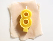 Beeswax Number Birthday Candles by FD Market