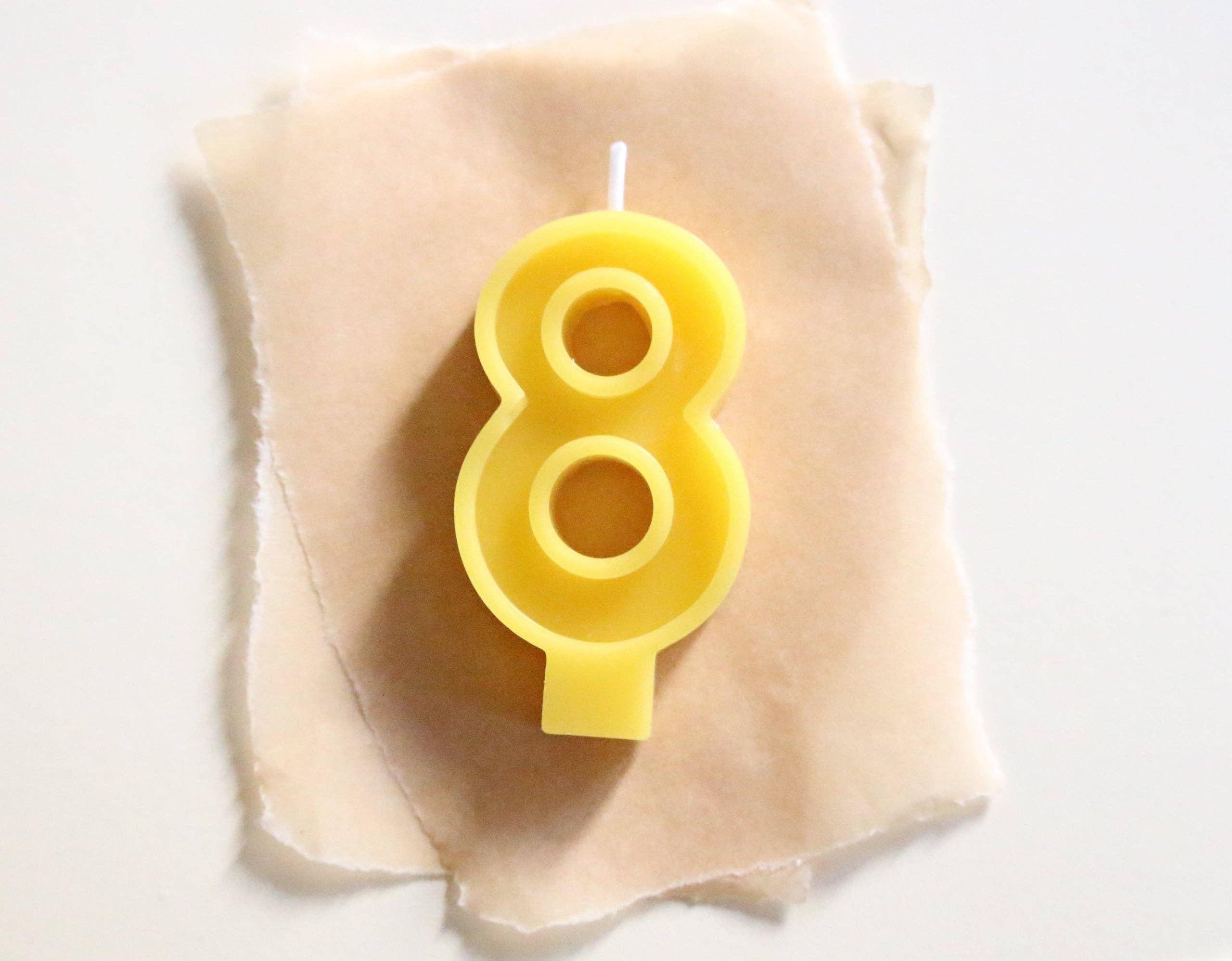 Beeswax Number Birthday Candles by FD Market