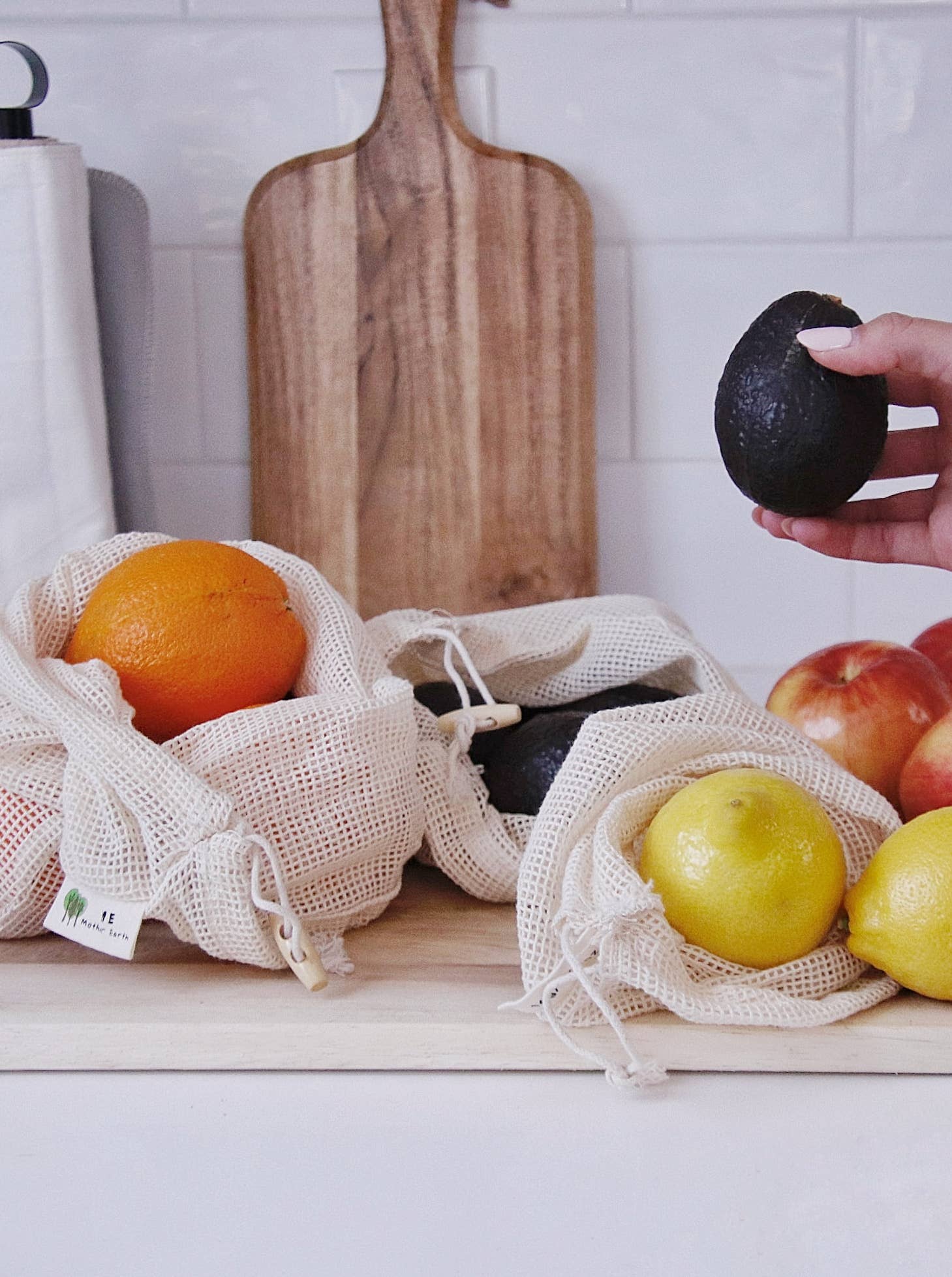 Organic Cotton Mesh Produce Bags - 3 Pack by Me Mother Earth
