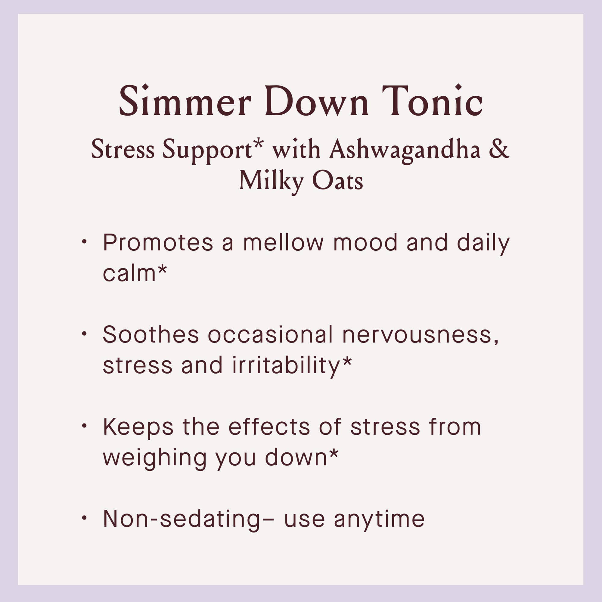 Simmer Down Tonic - Herbal Stress Support w/ Ashwagandha by Urban Moonshine