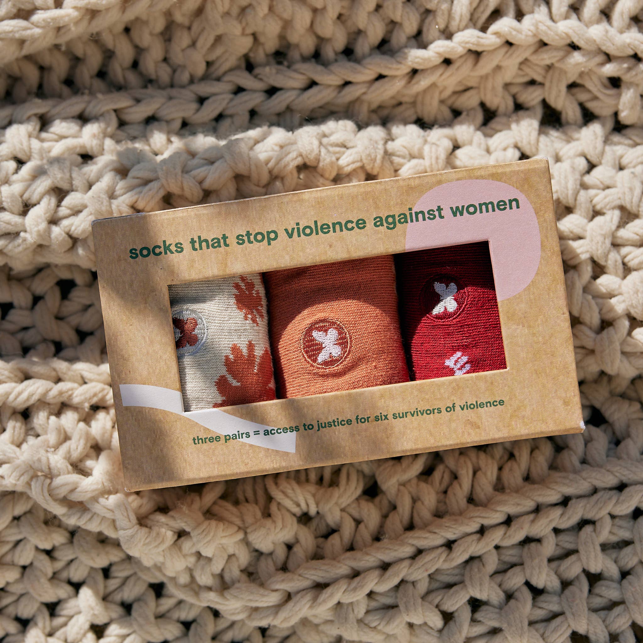 Boxed Set - Socks that Stop Violence Against Women by Conscious Step