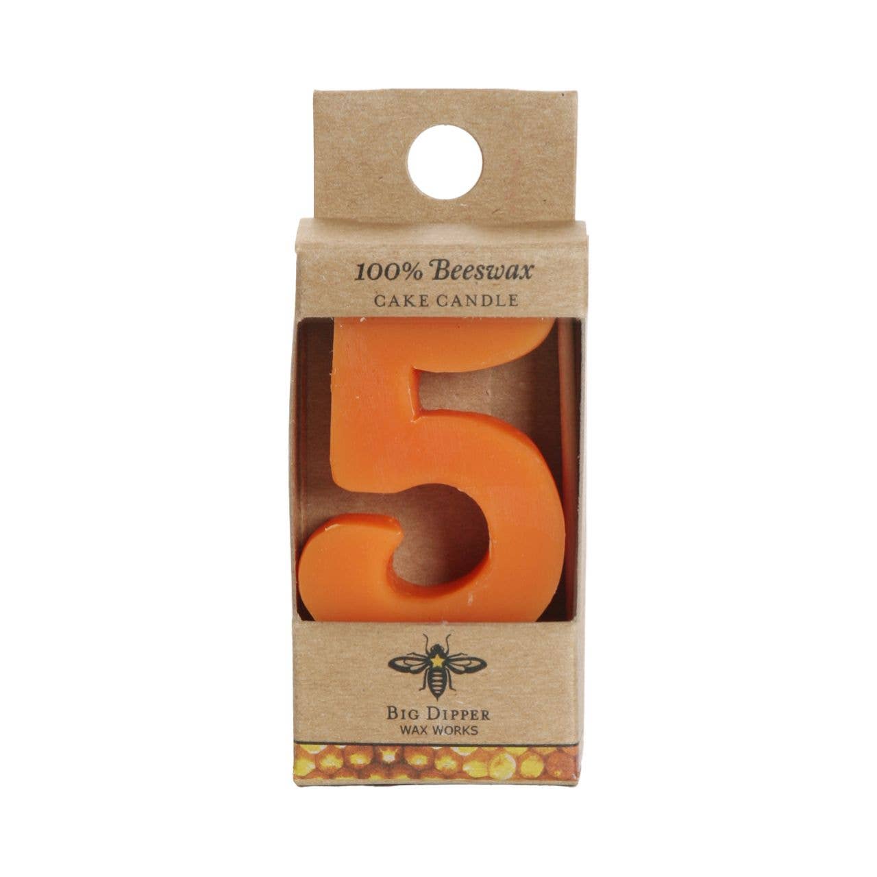 Pure Beeswax Birthday Cake Number Candles by Big Dipper Wax Works