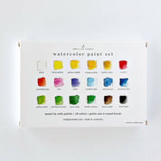 Watercolor Paint Set w/ Brush - 18 Colors by emily lex studio