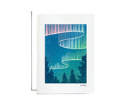 Northern Lights Greeting Card by Nan Onkka Prints