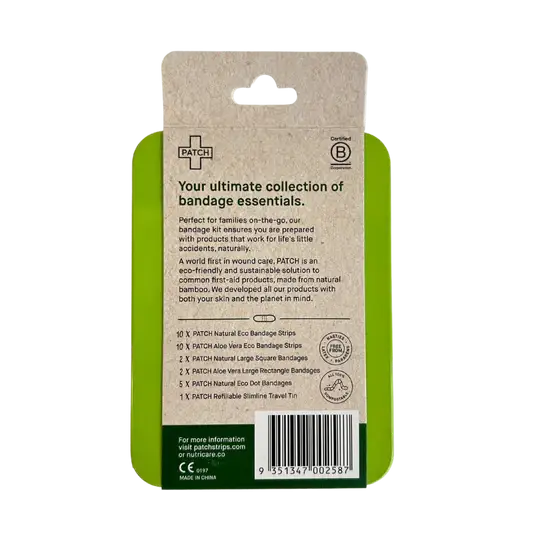 Travel Bandage Kit - 29 pieces by PATCH - Eco First Aid