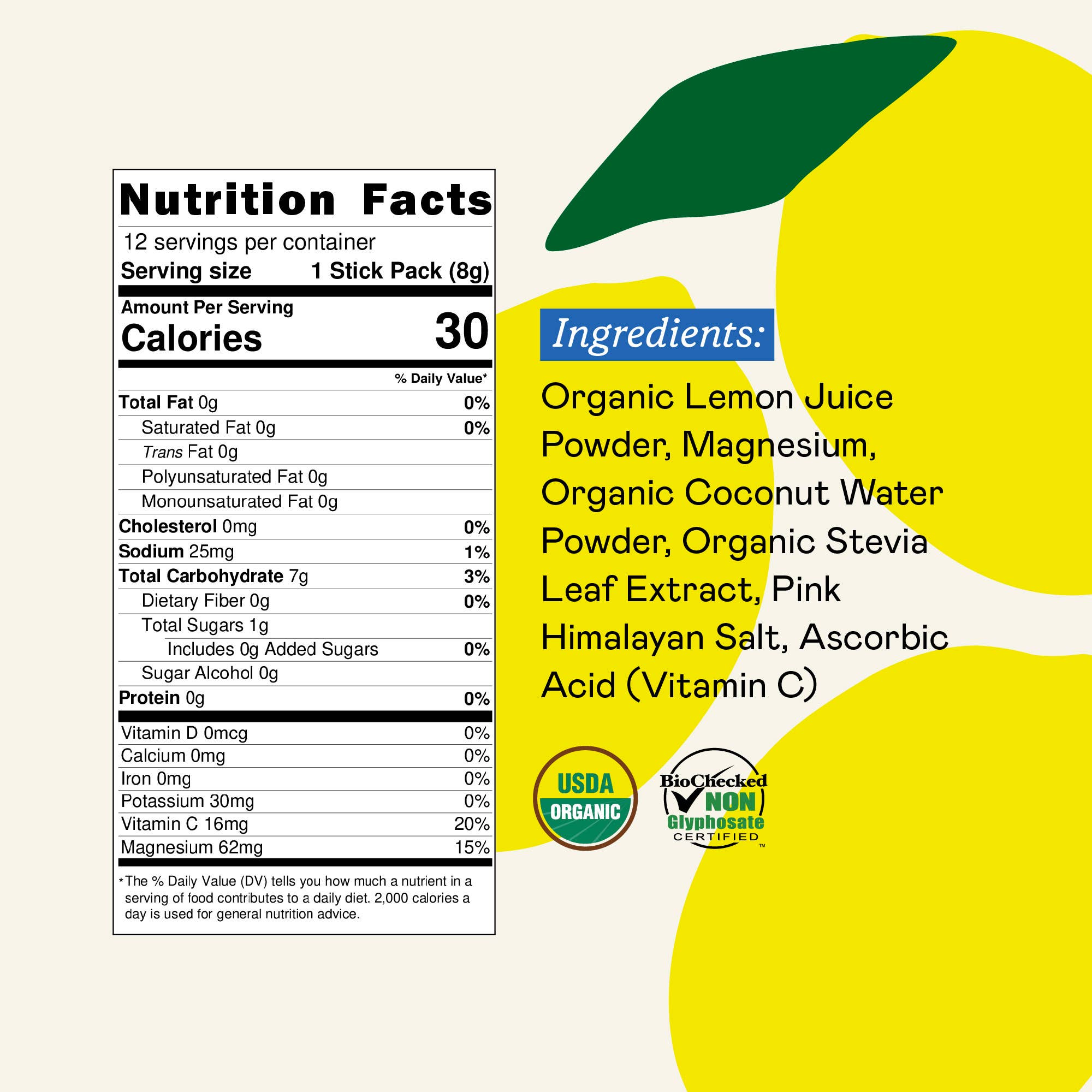 Single Serving Organic Electrolytes - Loose Stick by GoodOnya