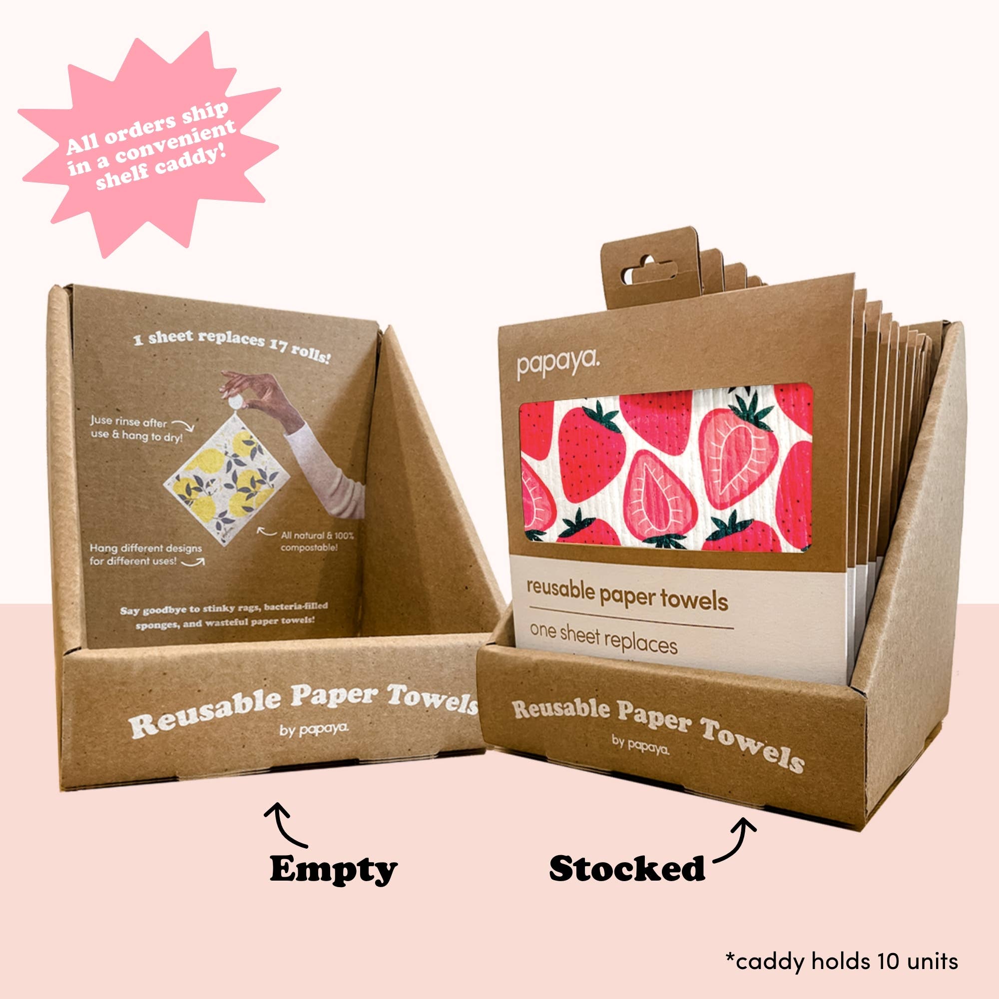 Strawberry Blonde Reusable Paper Towel by Papaya Reusables