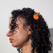 Mini Pumpkin Hair Claw Clip by Jenny Lemons