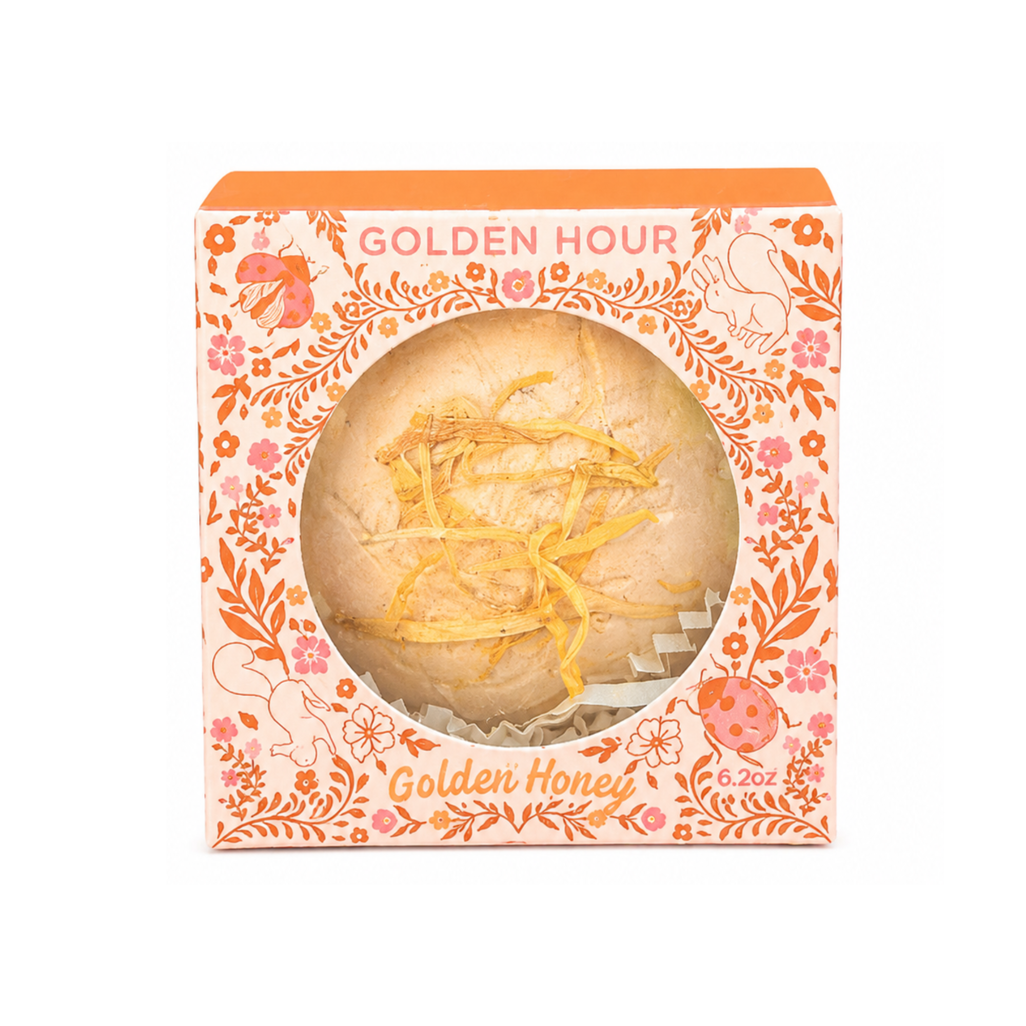 The Golden Hour Bath Bomb in Golden Honey by Sow the Magic