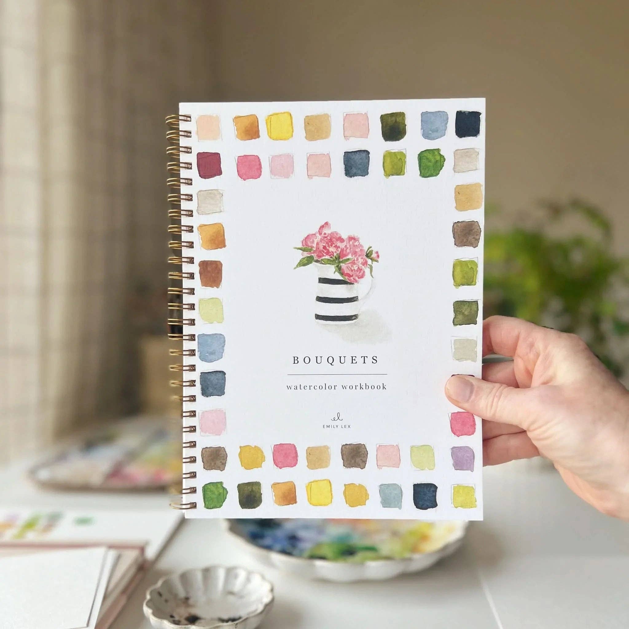 Bouquets Watercolor Workbook by emily lex studio