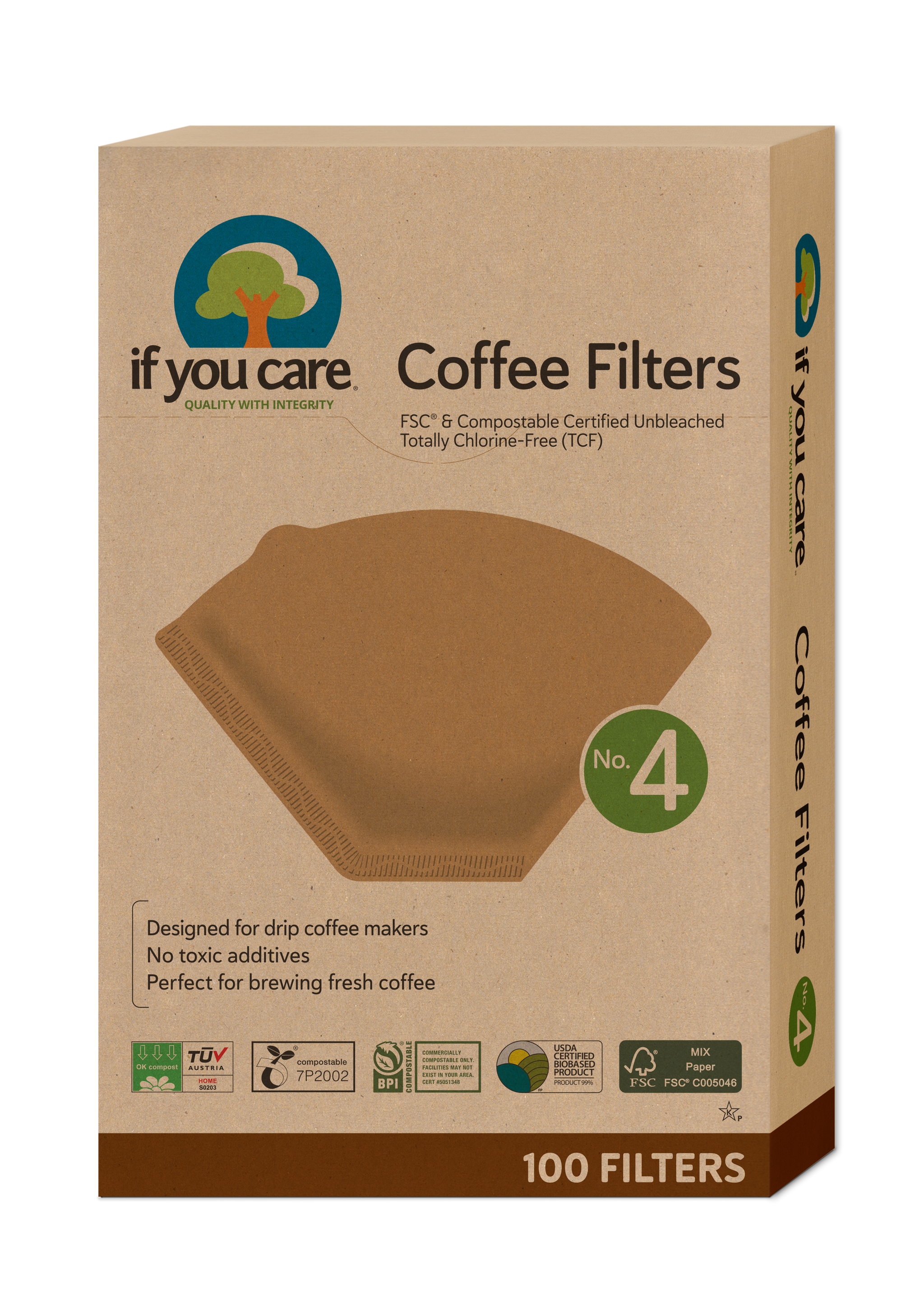 FSC Certified No. 4 Coffee Filters by If You Care