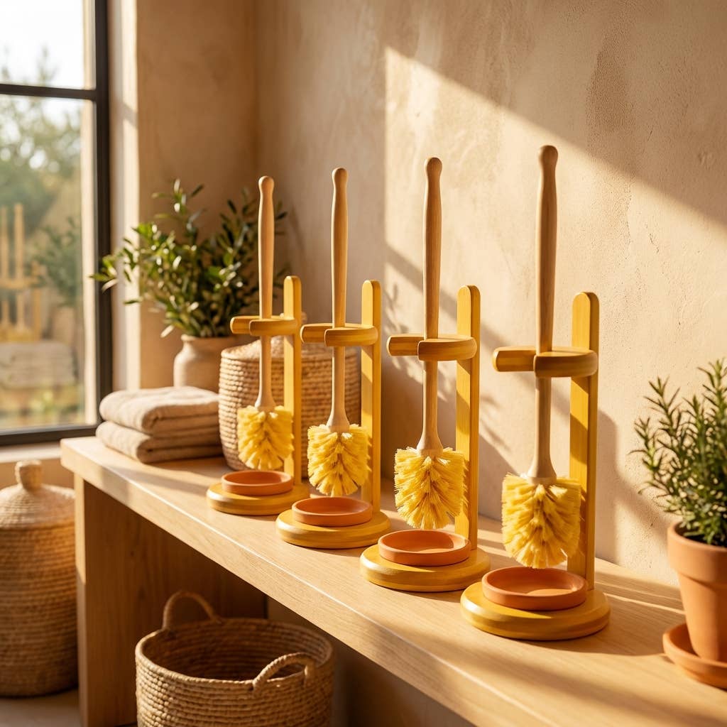Bamboo Toilet Bowl Cleaner Brush & Stand by Bamboo Switch