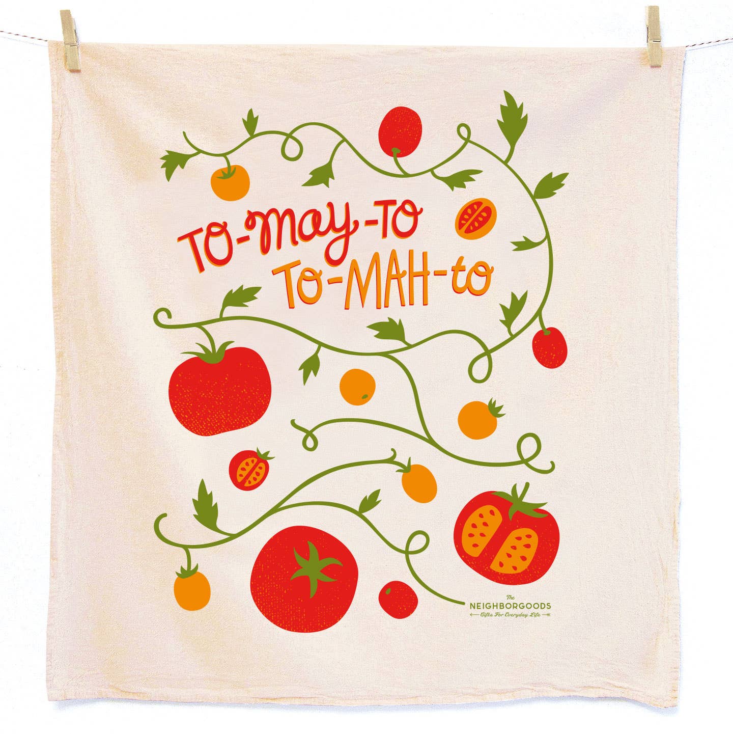 TOMATO BASIL (Tomato, Basil) Tea Towel Set of 2 by The Neighborgoods