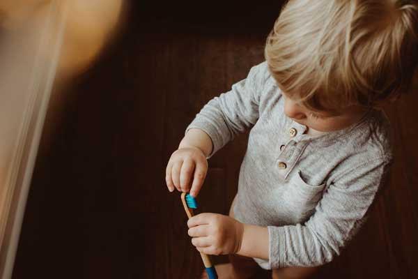 Bamboo Kid's Toothbrush - Red by Zefiro