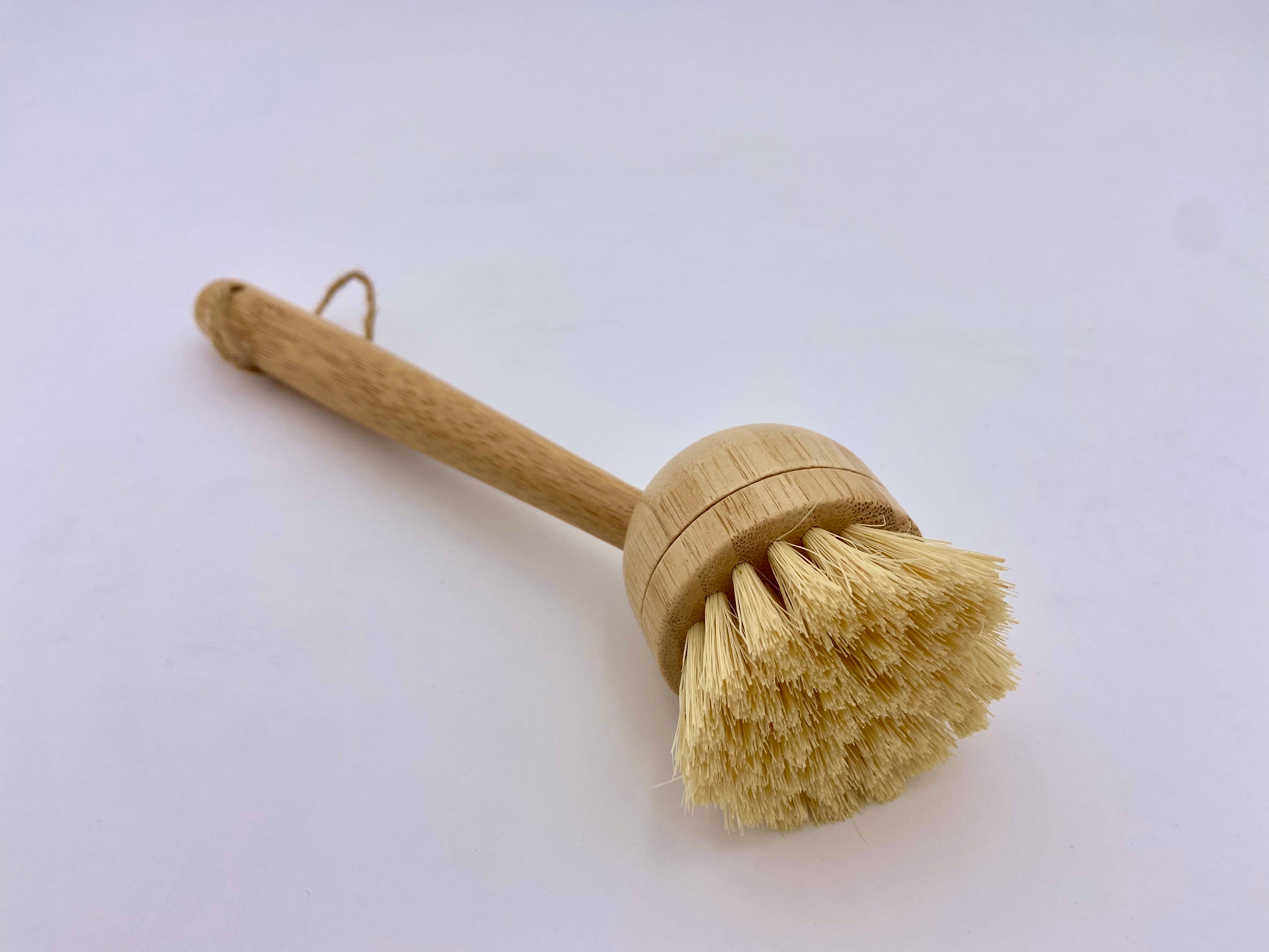 Bamboo Long Handle Dish Brush by Zefiro