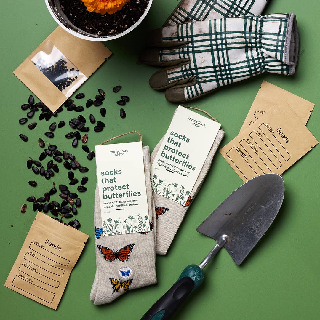 Socks that Protect Butterflies | Gifts for Gardeners by Conscious Step