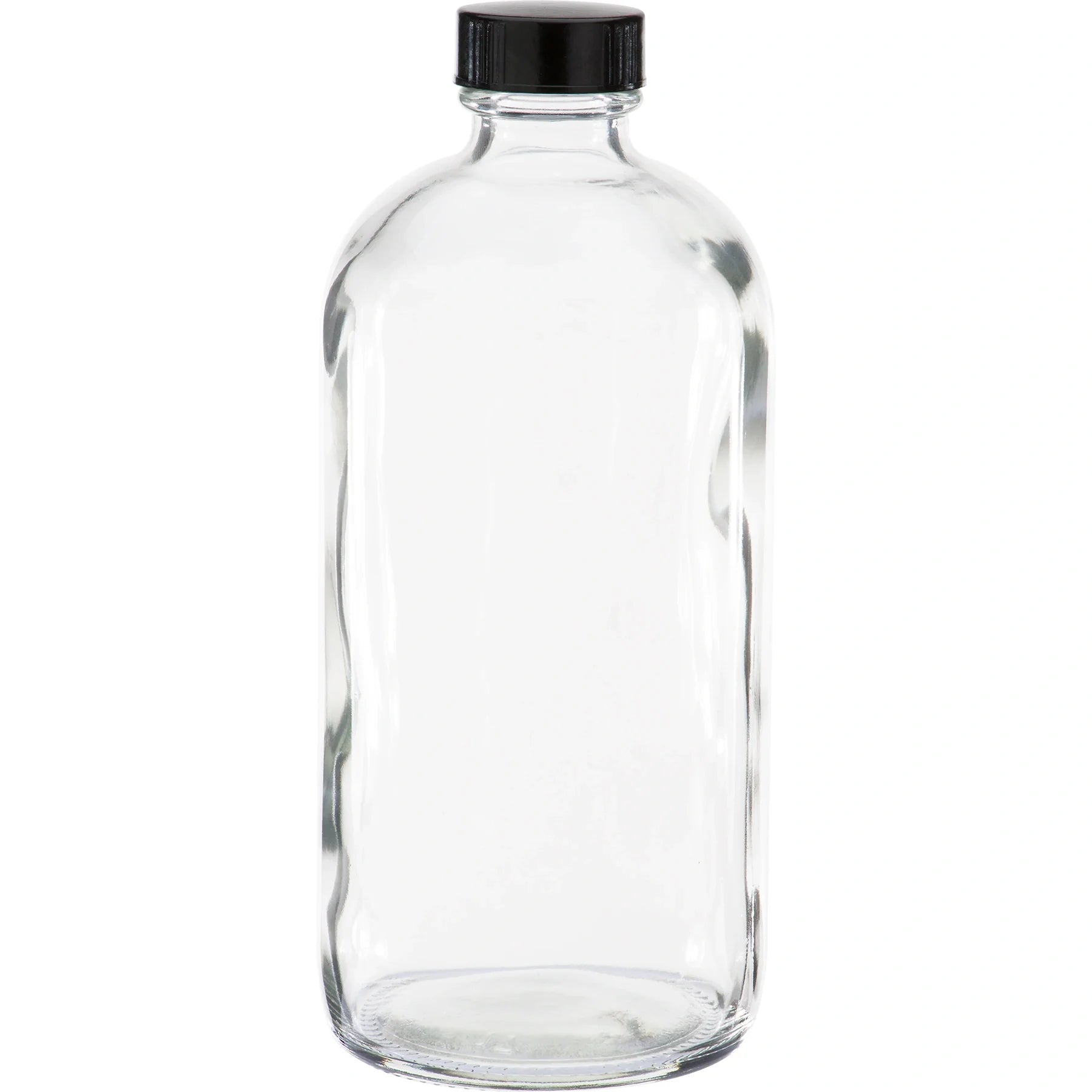 16 oz Clear Glass Bottle w/ Lid