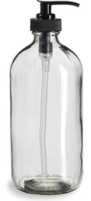 16 oz Clear Glass Pump Bottle