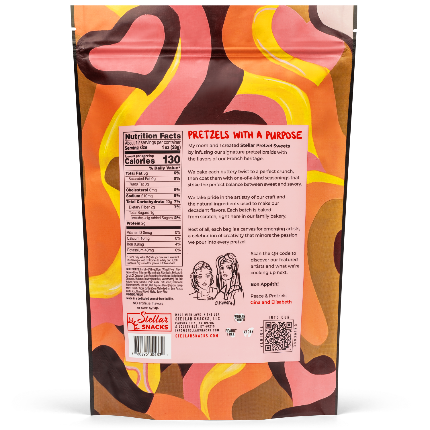 Cinnamon Dolce Stellar Sweet Pretzel Braids by Stellar Snacks - 12oz