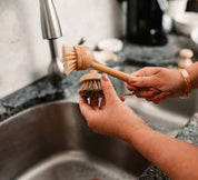 Bamboo Long Handle Dish Brush by Zefiro