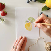 Fruit Paintable Watercolor Notecard Set by emily lex studio