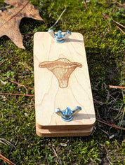 Pocket-Sized Flower Press with Chanterelle Mushroom Design | 2"x4"