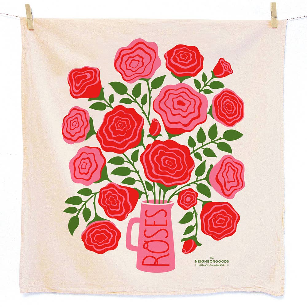 FLOWER GARDEN (Lilacs, Roses) - Tea Towel Set of 2 by The Neighborgoods