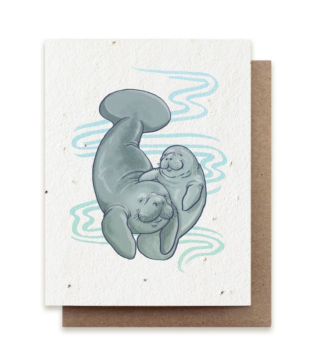 Manatee Mother Plantable Herb Seed Card by Small Victories