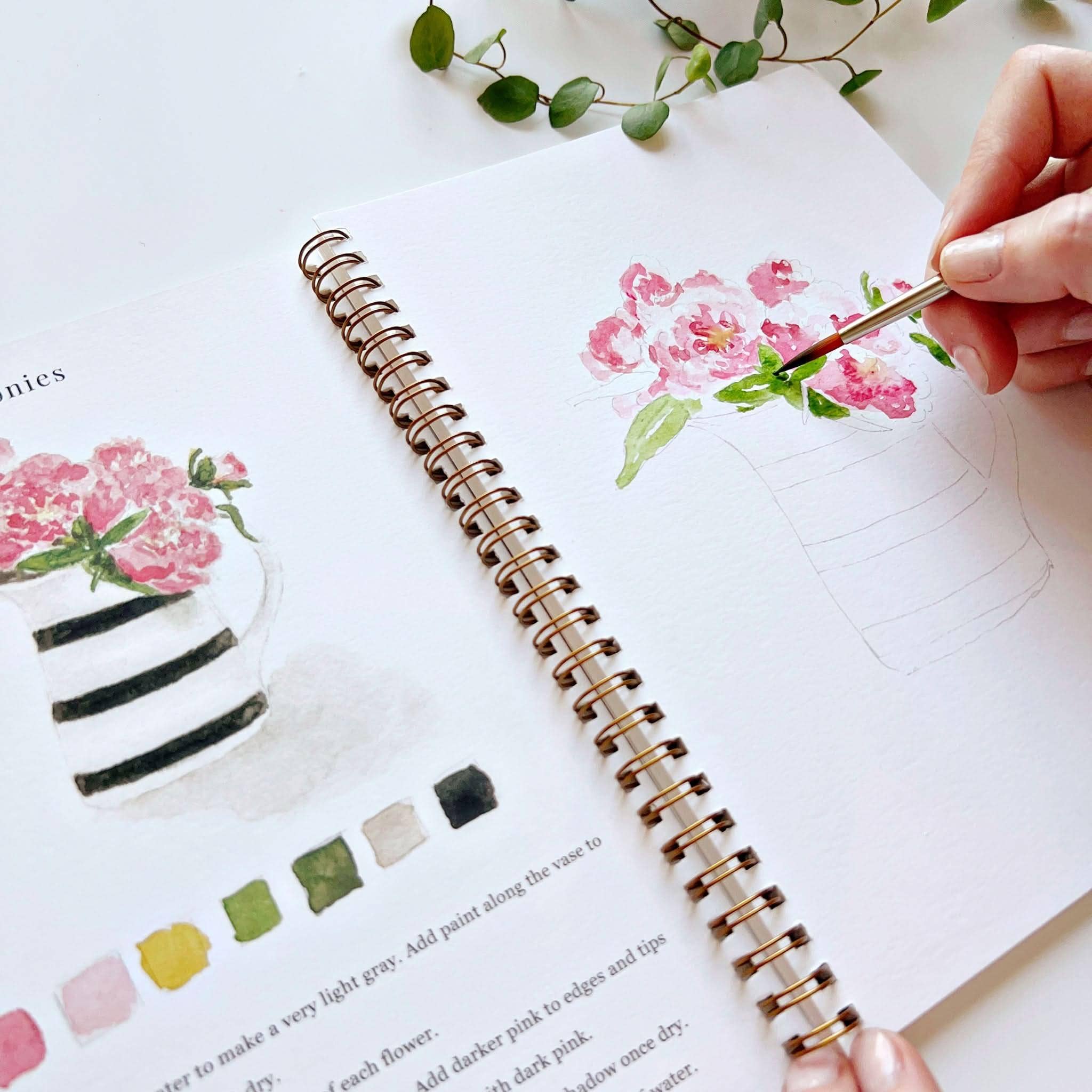 Bouquets Watercolor Workbook by emily lex studio