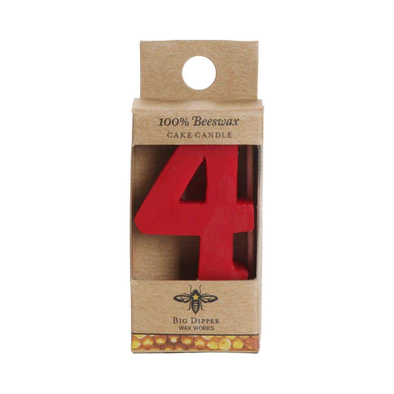 Pure Beeswax Birthday Cake Number Candles by Big Dipper Wax Works