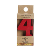 Pure Beeswax Birthday Cake Number Candles by Big Dipper Wax Works