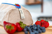 Reusable Berries Linen Bag by Ambrosia Bag