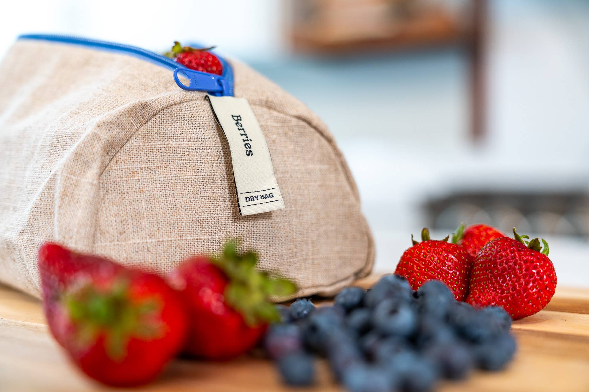 Reusable Berries Linen Bag by Ambrosia Bag