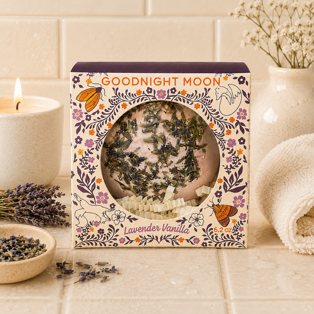 Goodnight Moon Bath Bomb in Lavender Vanilla by Sow the Magic