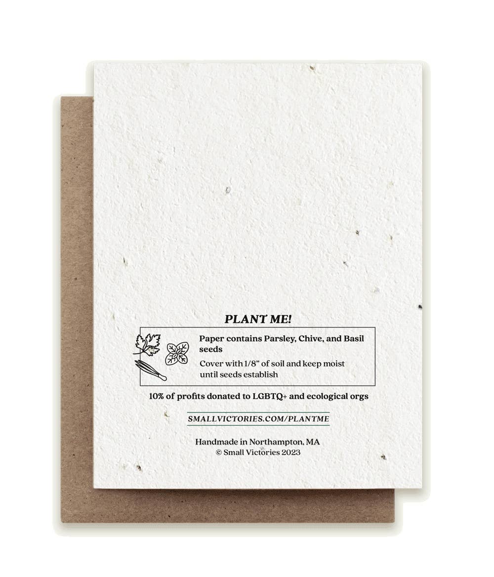 Moon Phase Birthday Plantable Herb Seed Card by Small Victories