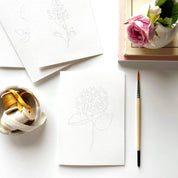 Garden Flowers Paintable Watercolor Notecard Set by emily lex studio