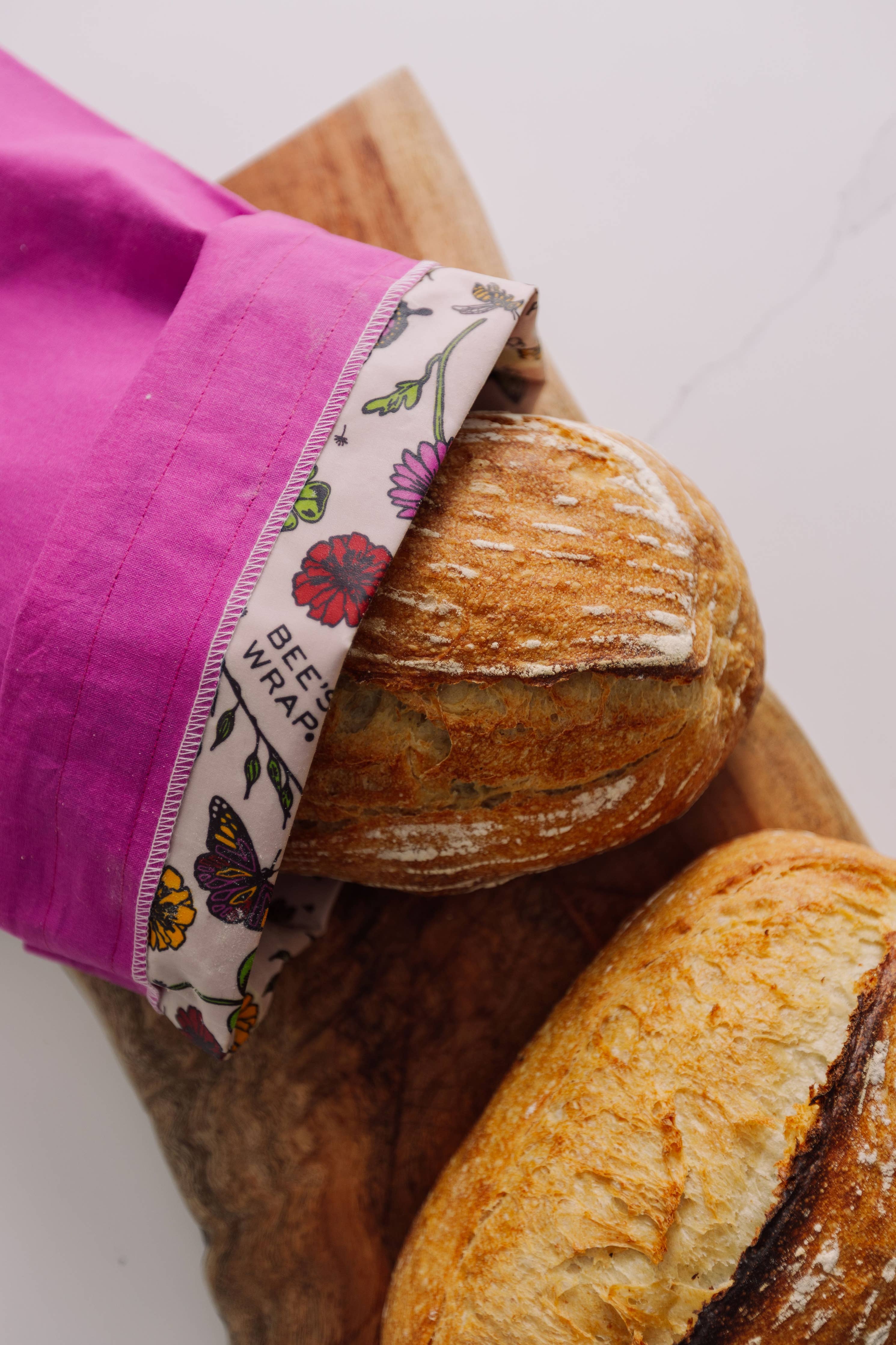 Reusable Beeswax Lined Artisan Bread Bag - Magenta by Bee's Wrap