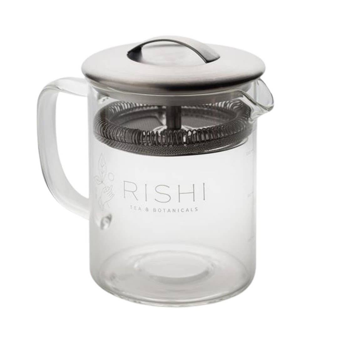 400mL Simple Brew Borosilicate Glass Teapot for Loose Tea by Rishi Tea & Botanicals