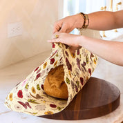 Reusable Beeswax Bread Wrap - Meadow Magic Print by Bee's Wrap