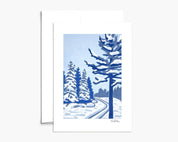 Backcountry Winter Blank Greeting Card by Nan Onkka Prints