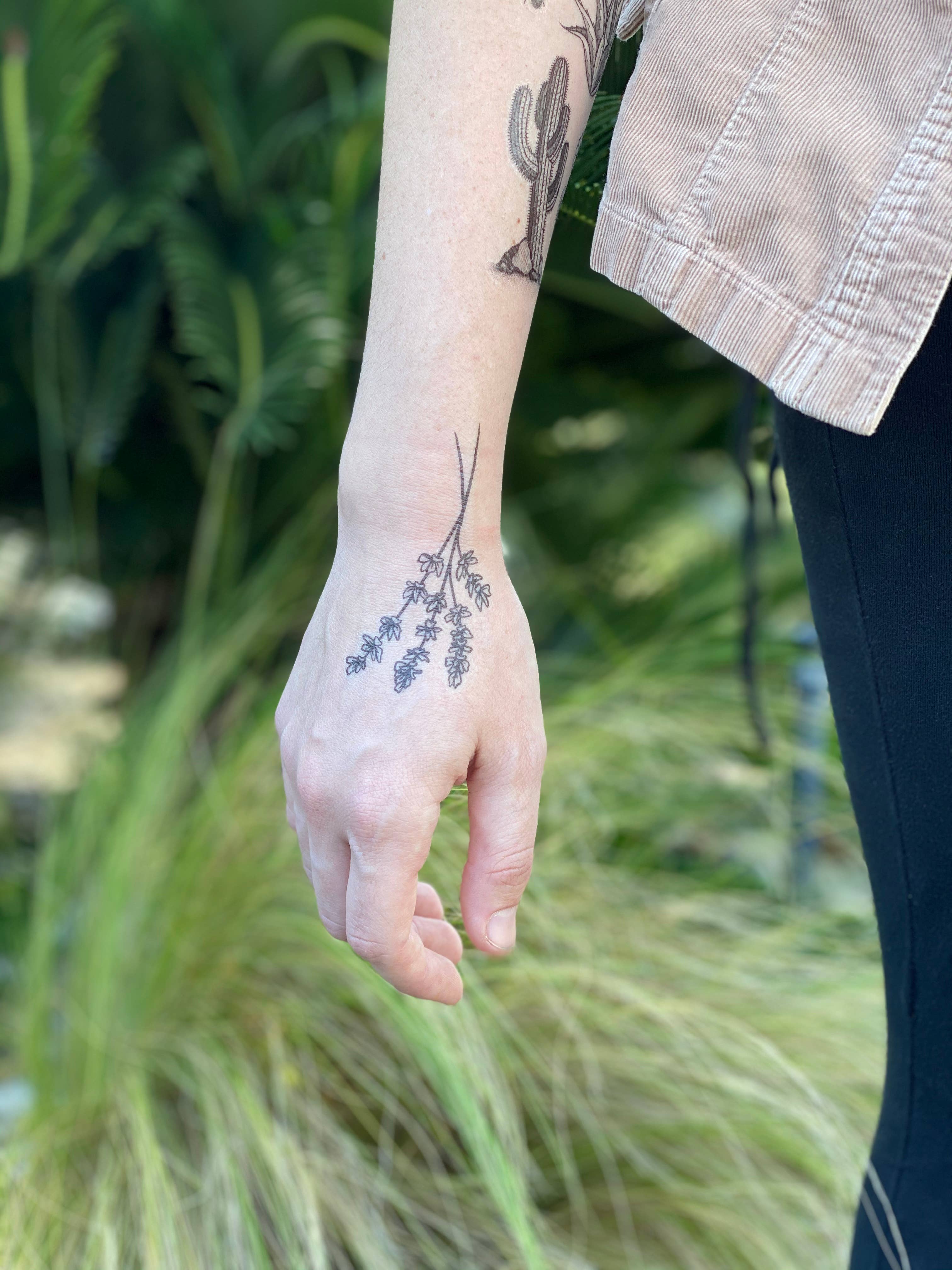 Lavender Twigs Temporary Tattoo by NatureTats